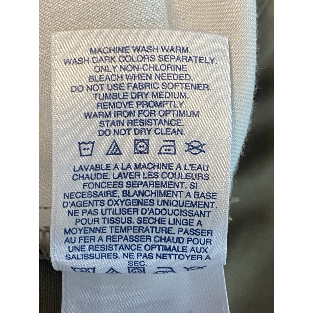 Lands' End Men's Chino Pants Size 35 Waist Tailored Fit Tan Career Wear Business - Picture 10 of 13